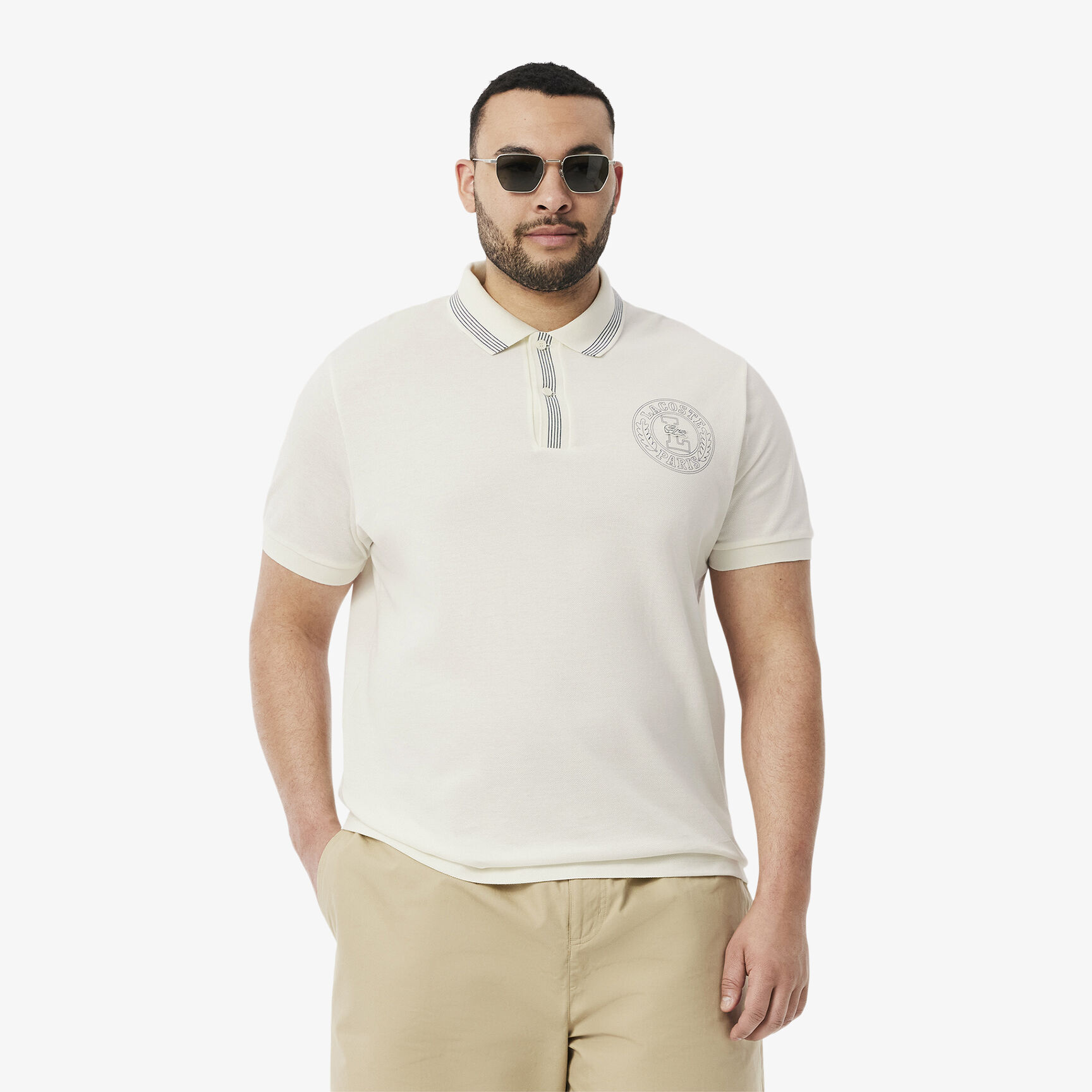 Regular Fit L.12.12 Badge Print Polo Shirt