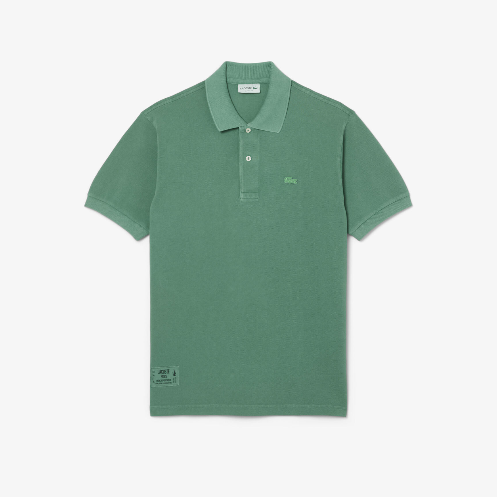 قميص بولو بقصة كلاسيكية L.12.12 ذو تأثير مغسول