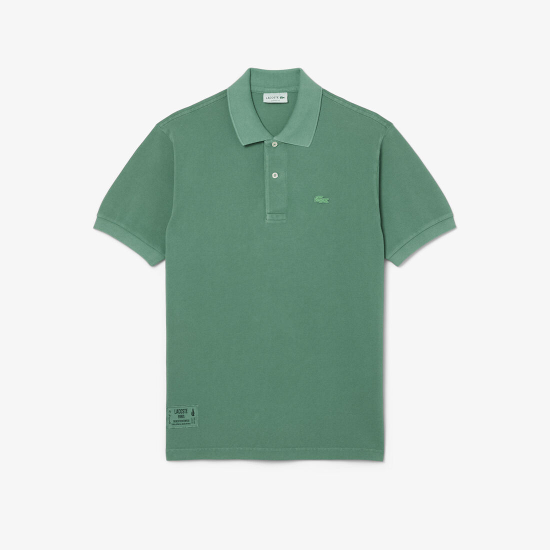 قميص بولو بقصة كلاسيكية L.12.12 ذو تأثير مغسول قميص بولو بقصة كلاسيكية L.12.12 ذو تأثير مغسول