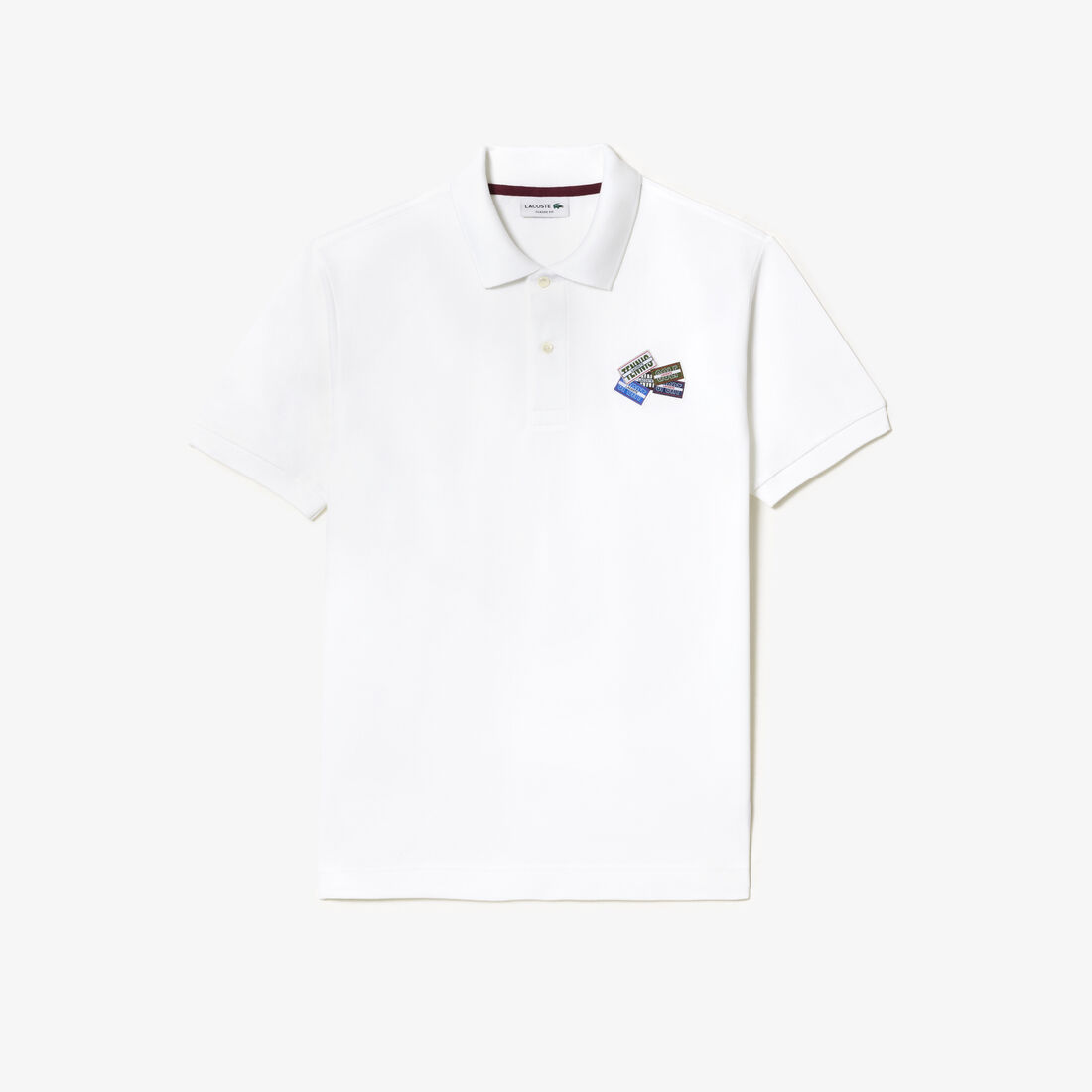 Cotton Pique L.12.12 Badge Detail Polo Shirt Cotton Pique L.12.12 Badge Detail Polo Shirt