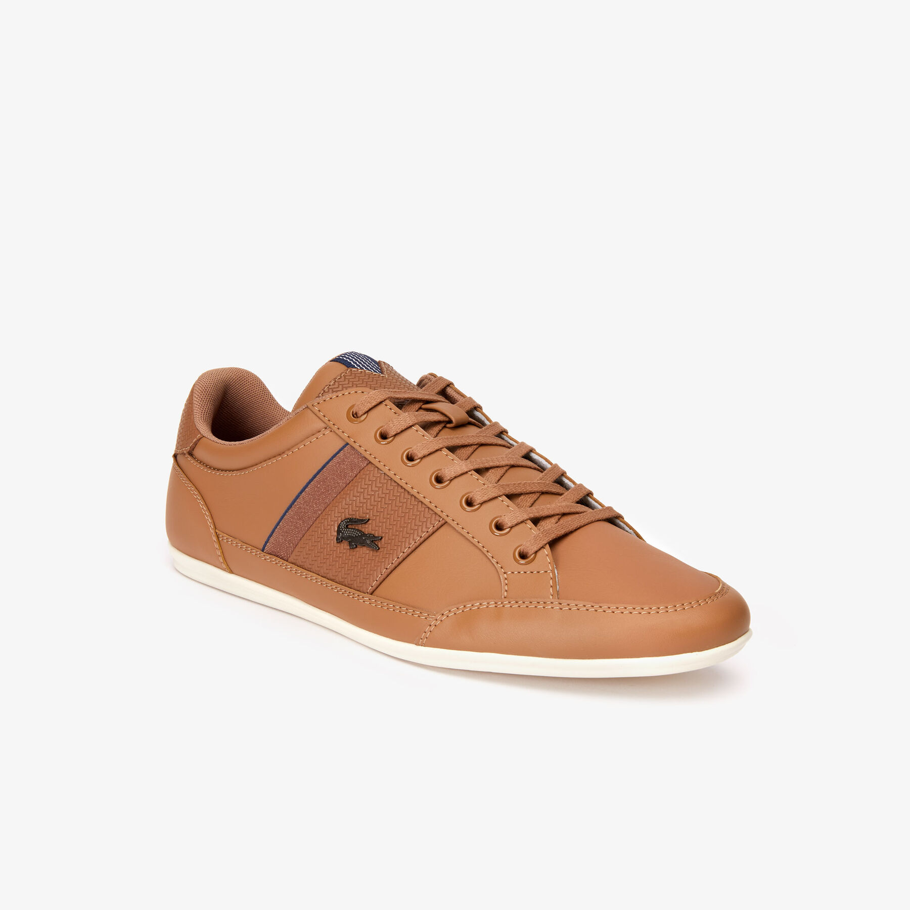 lacoste men s chaymon leather and synthetic trainers