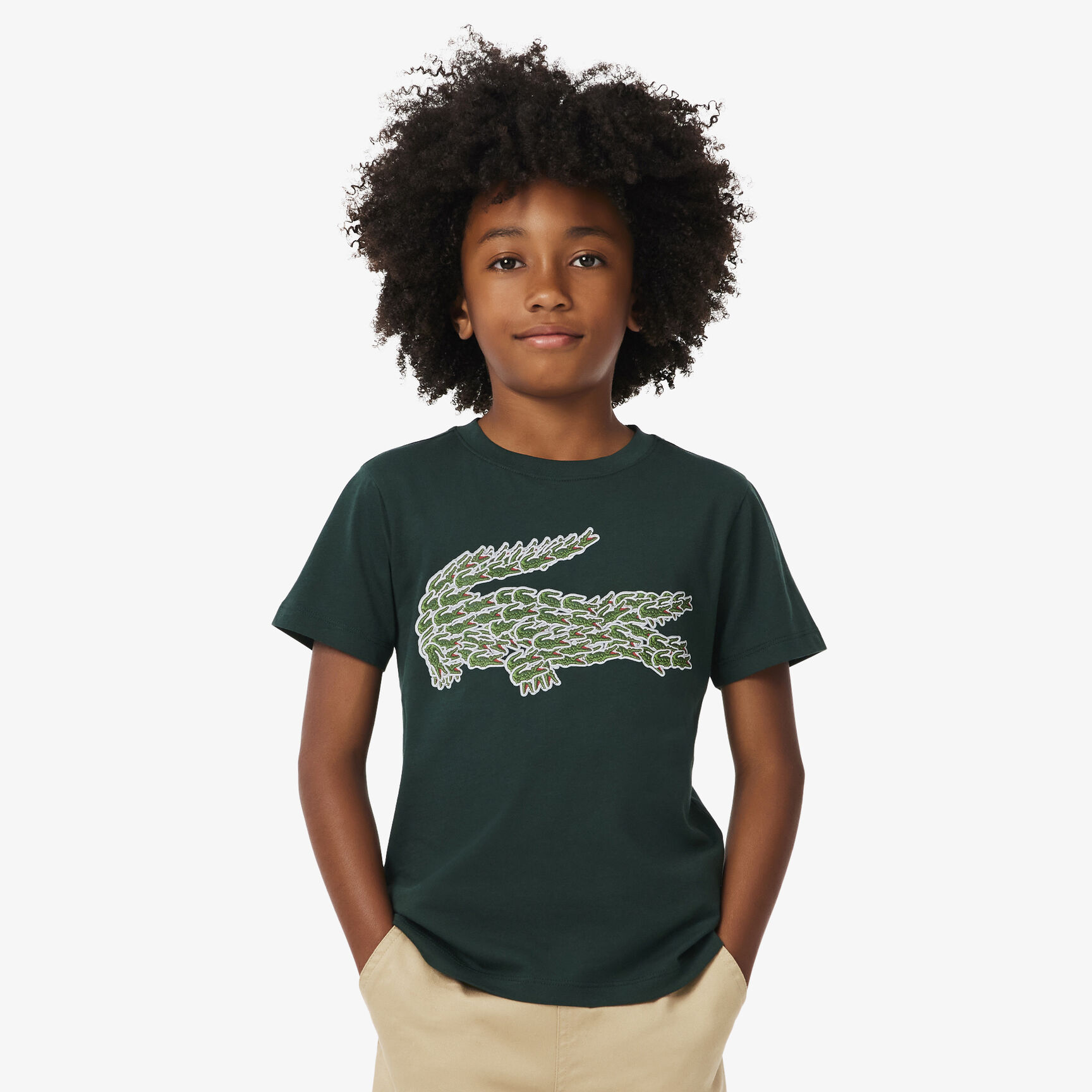 Crocodile Print Cotton T-shirt Crocodile Print Cotton T-shirt