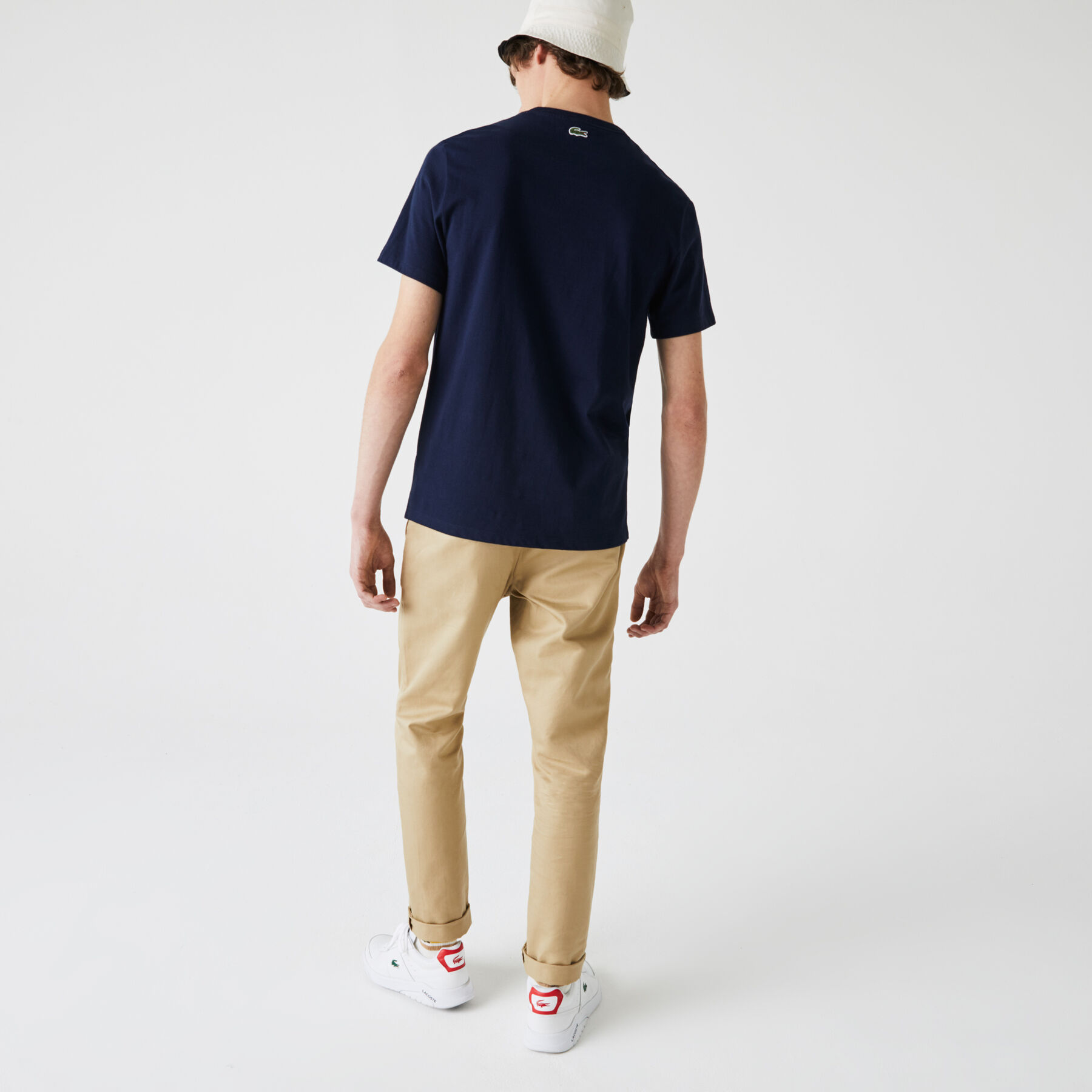 lacoste men s crew neck landscape print cotton t shirt