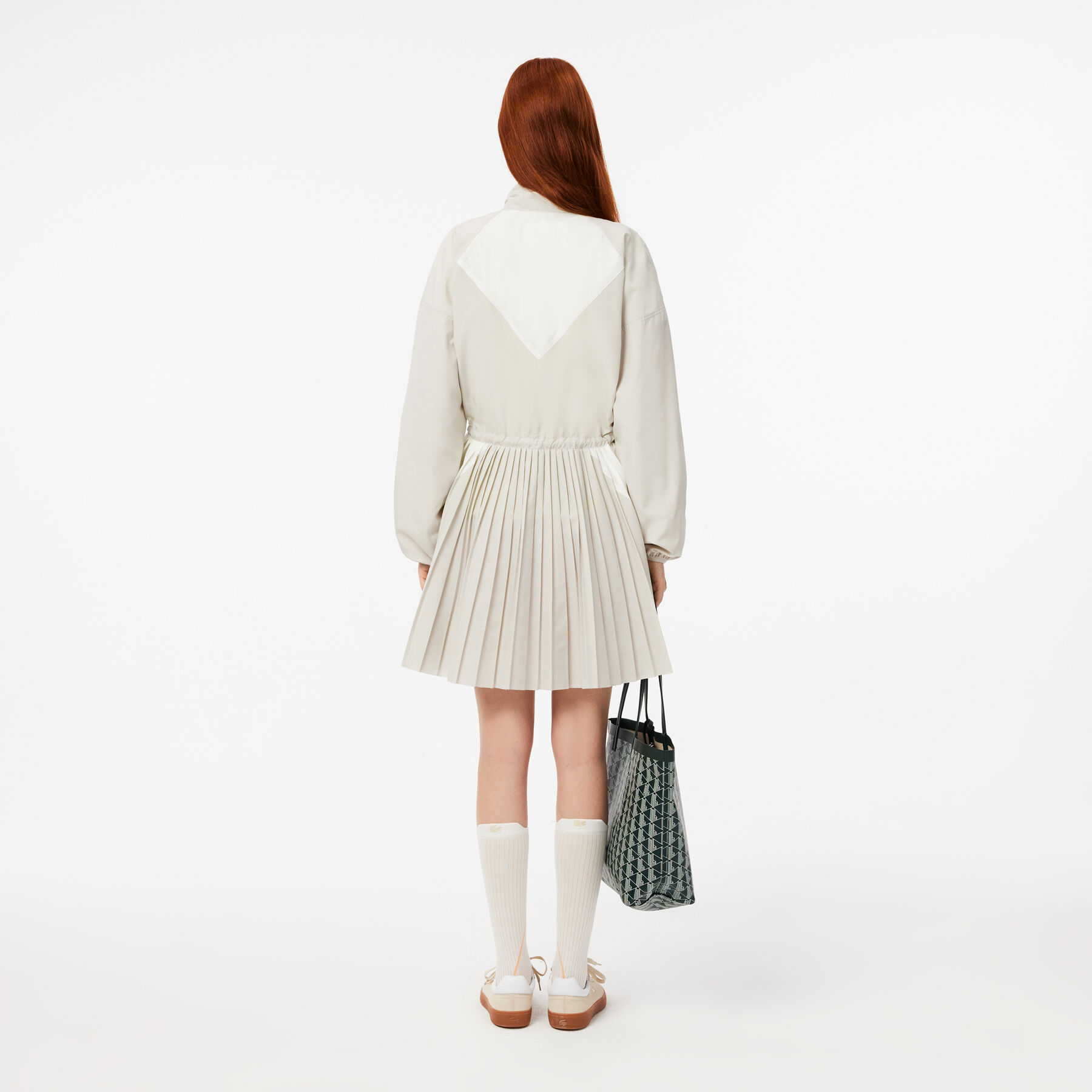 lacoste long sleeved colourblock dress