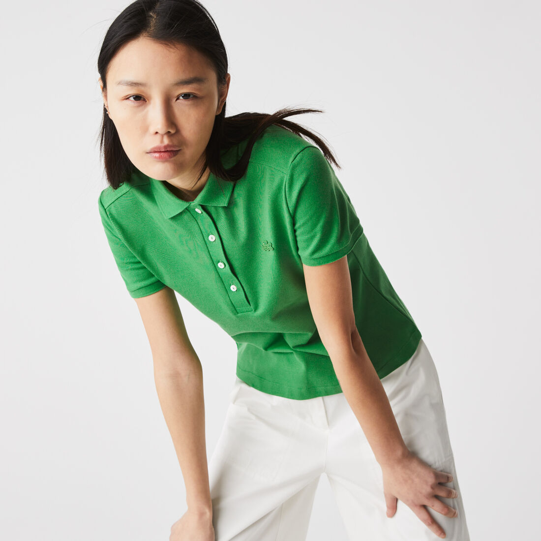 Women's Lacoste Slim fit Stretch Cotton Pique Polo Shirt