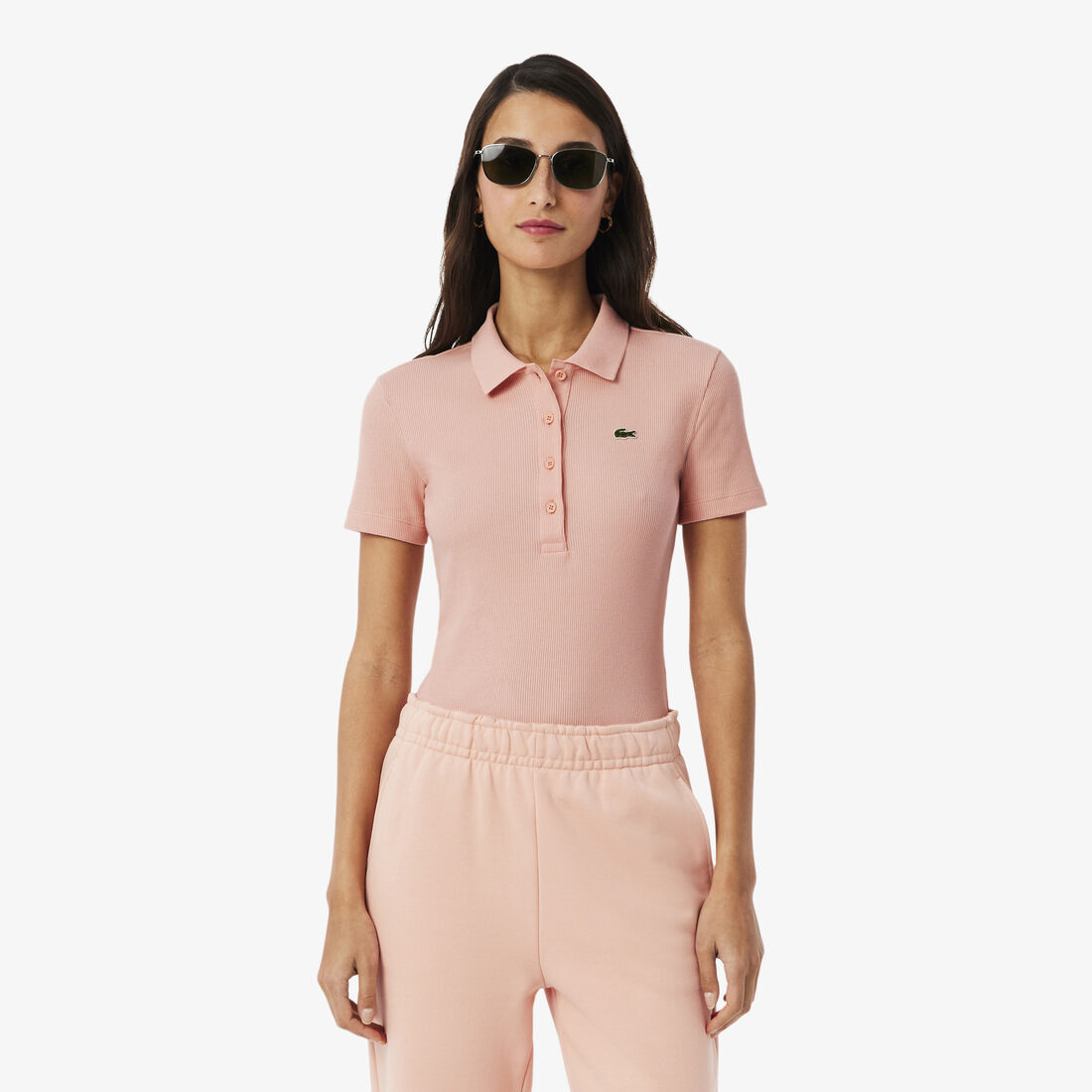Slim Fit L.12.D Ribbed Cotton Polo Shirt