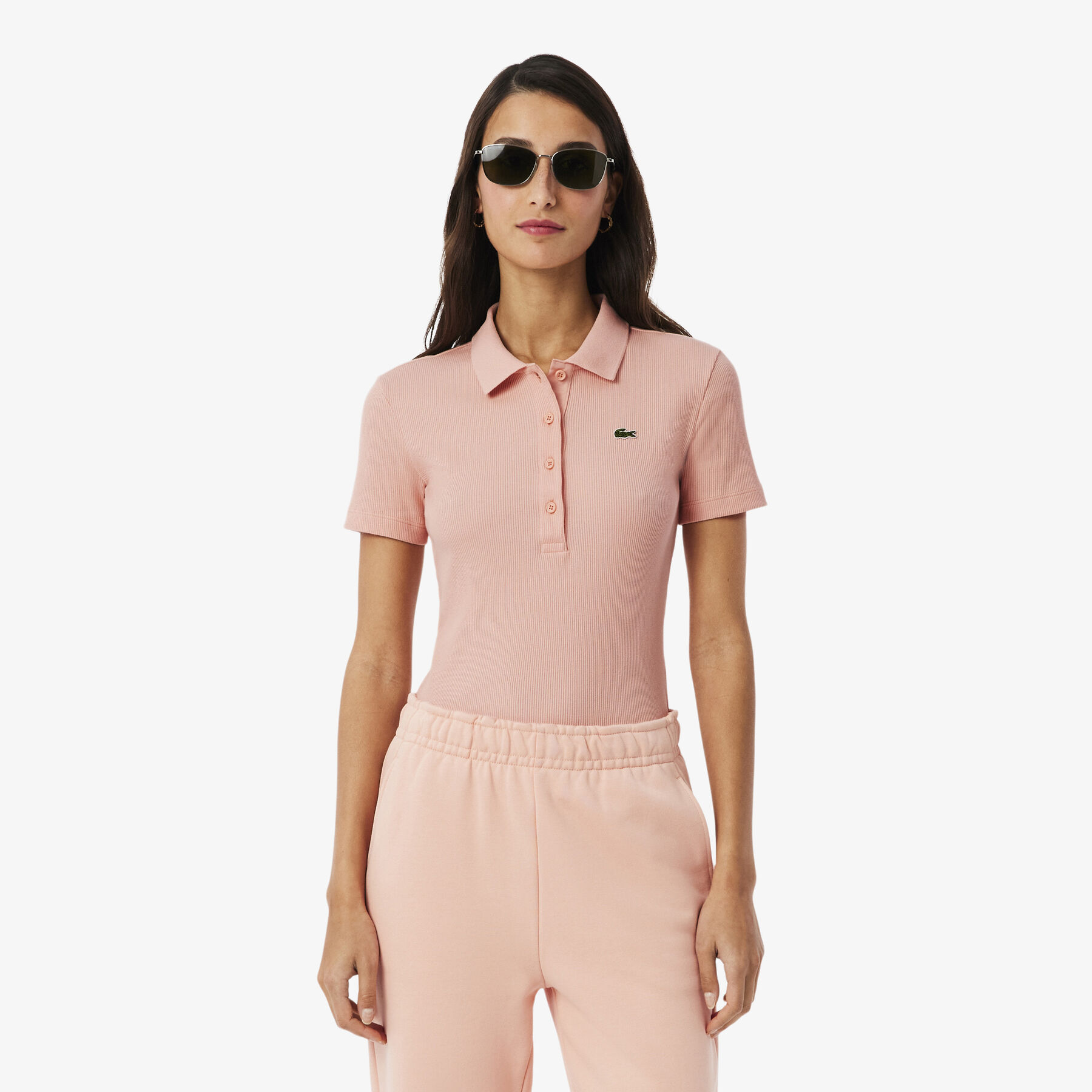 Slim Fit L.12.D Ribbed Cotton Polo Shirt