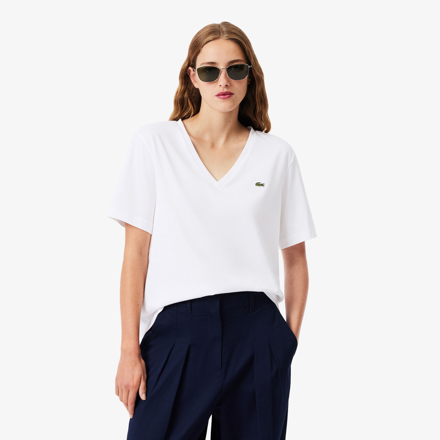 Relaxed Fit Soft Cotton V Neck T-shirt Relaxed Fit Soft Cotton V Neck T-shirt
