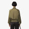 lacoste oversized embroidered signature satin bomber jacket