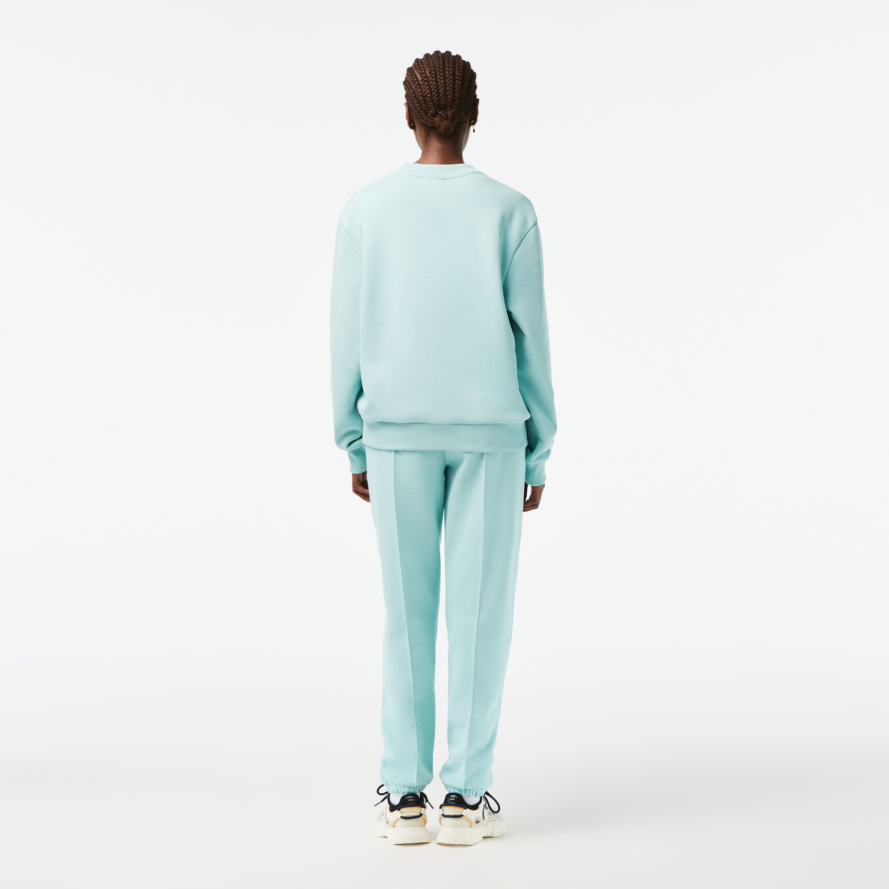 سويت شيرت لاكوست صوف بارز الملمس بطبعة للنساء