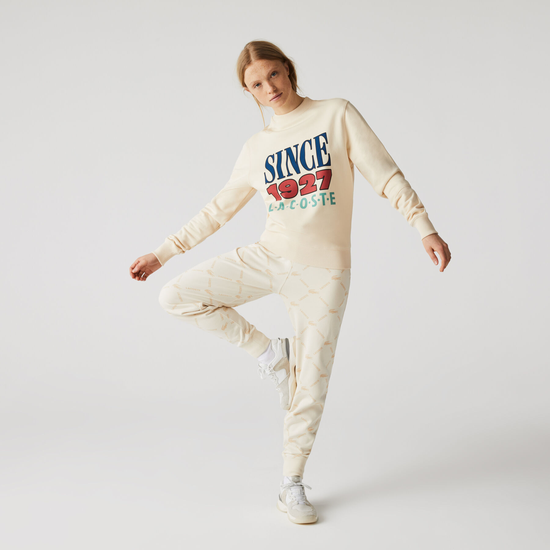 Unisex Lacoste LIVE Print Cotton Fleece Sweatshirt unisex lacoste live print cotton fleece sweatshirt