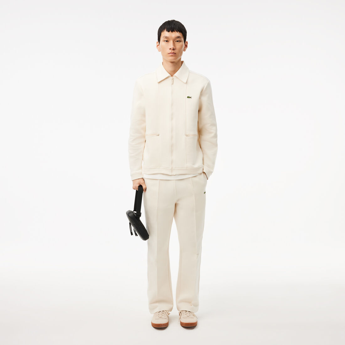 Men's LCST Coated Canvas Small Flat Crossbody Bag Men's LCST Coated Canvas Small Flat Crossbody Bag