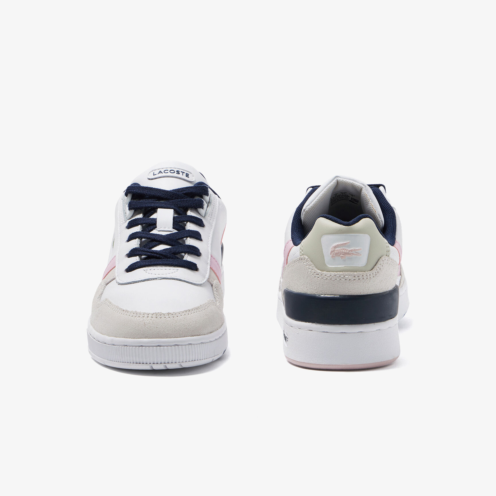 سنيكرز لاكوست تي كليب جلد بتفاصيل ملونة للنساء سنيكرز لاكوست تي كليب جلد بتفاصيل ملونة للنساء