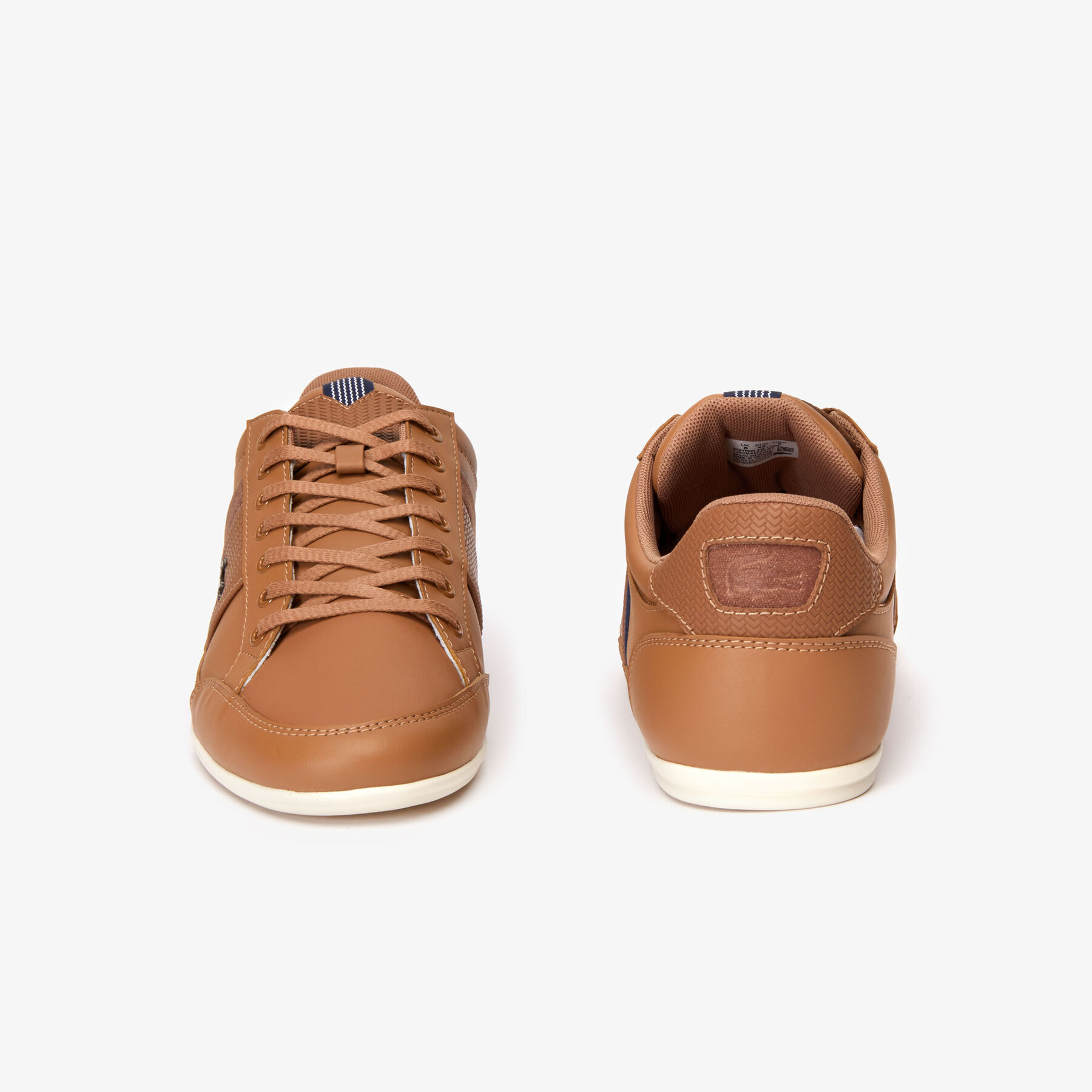 lacoste men s chaymon leather and synthetic trainers