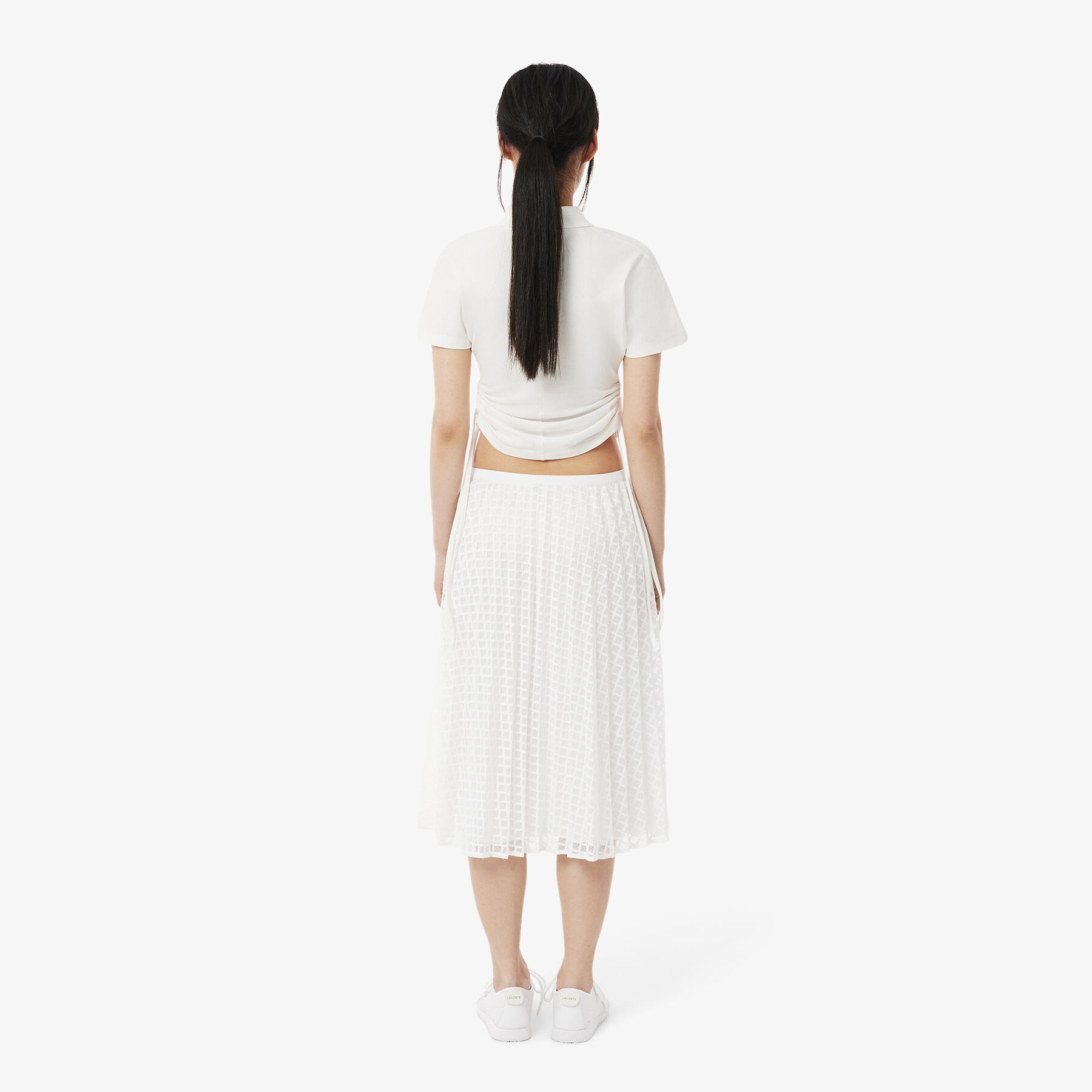 Pleated Lace Skirt lacoste pleated lace skirt