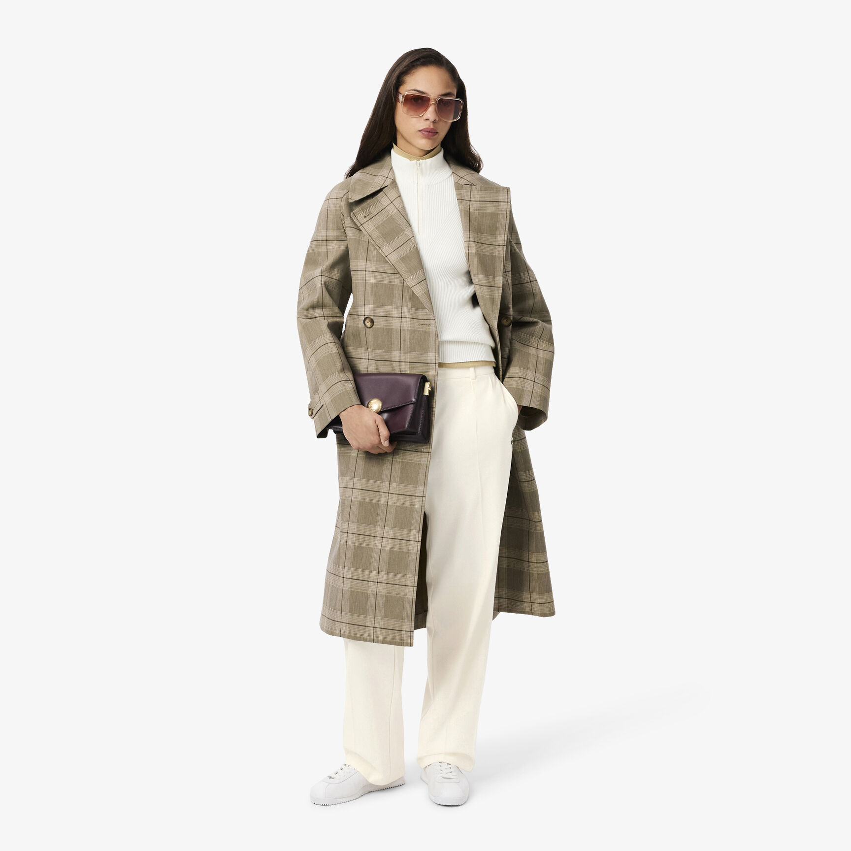 Oversized Pleated Flannel Pants