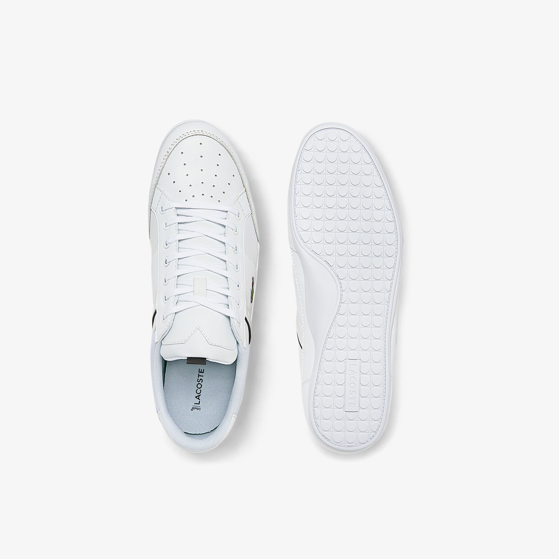lacoste men s chaymon synthetic and leather sneakers