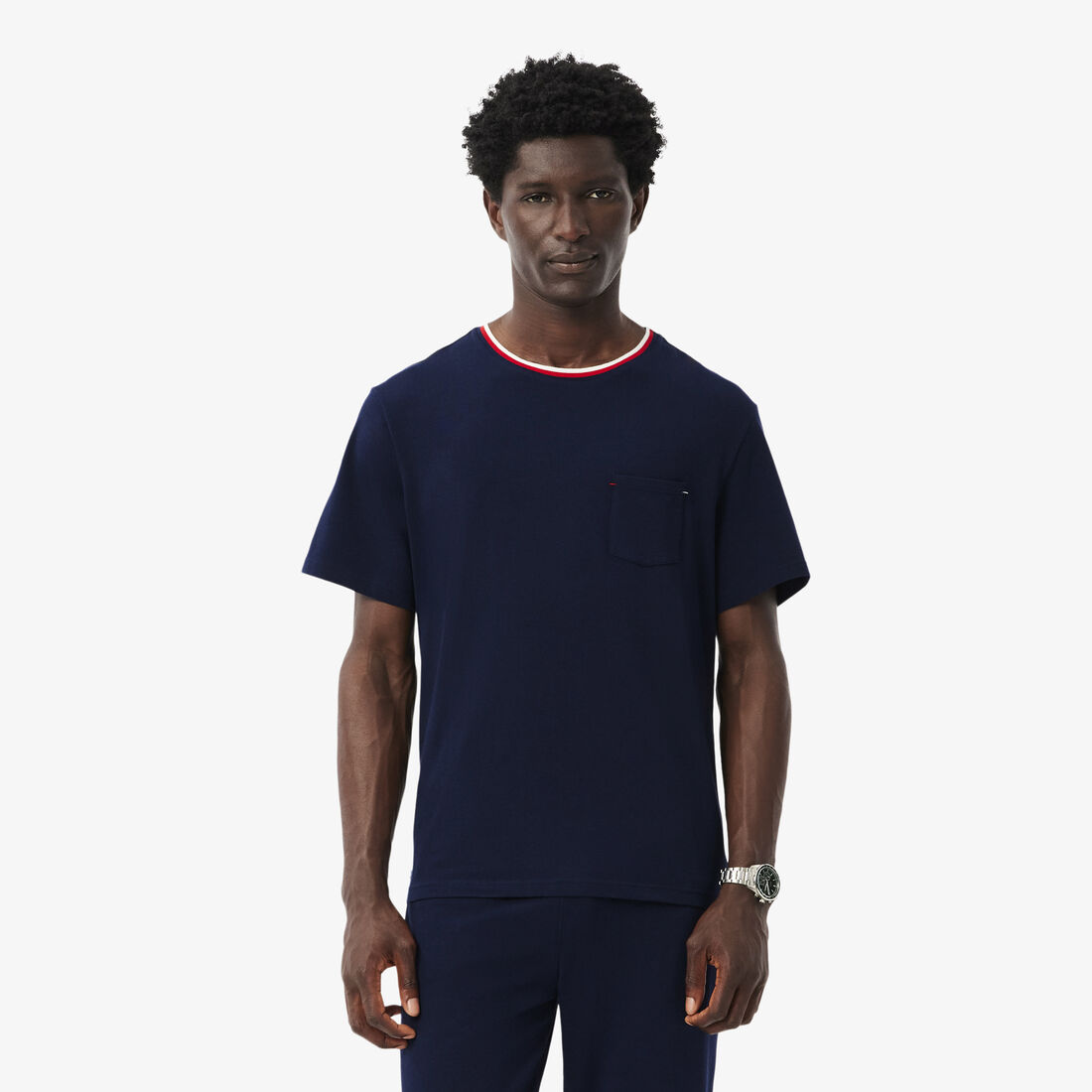 تي شيرت بقصّة عادية من مجموعة لاكوست للتنس &times; دانييل ميدفيديف