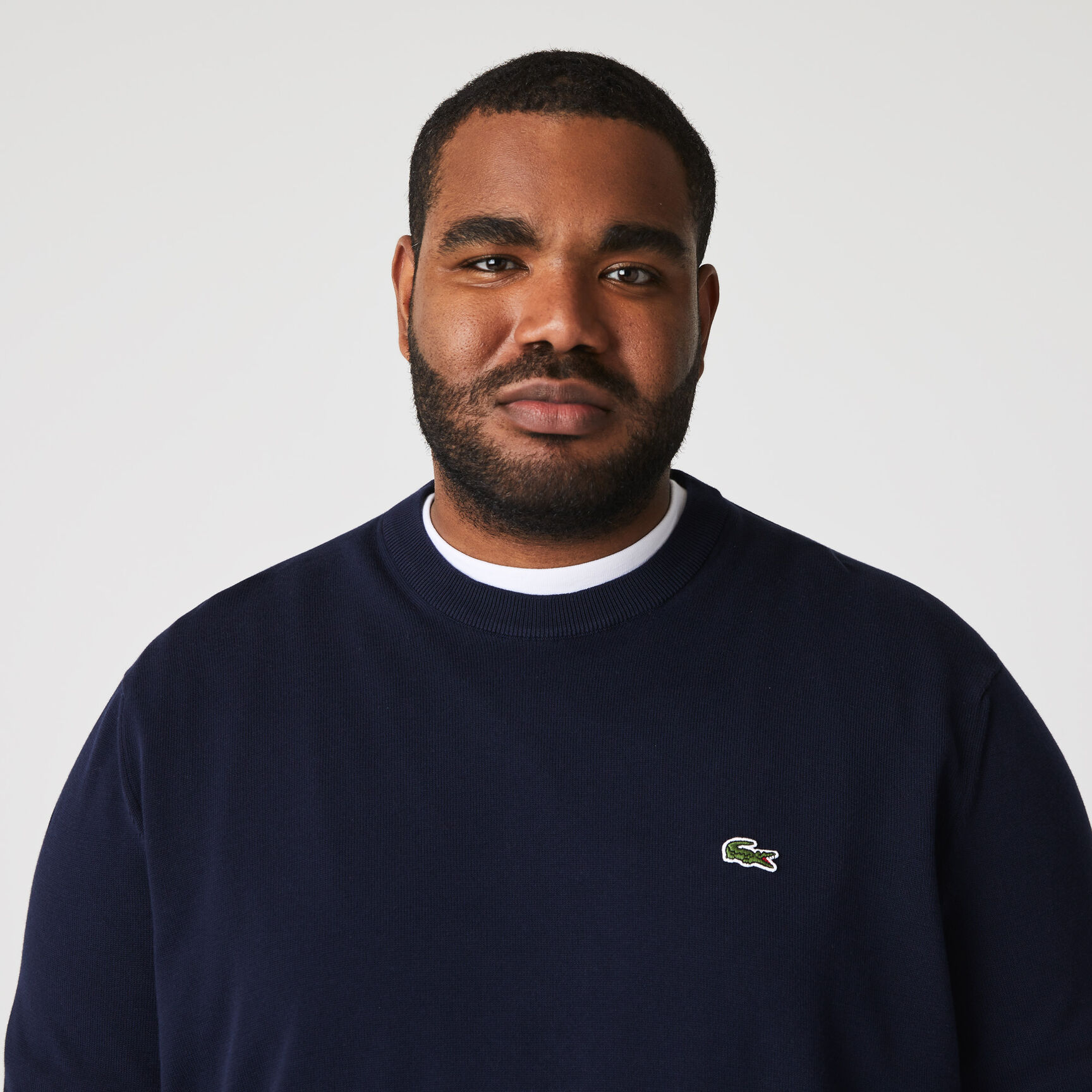 Monochrome Crew Neck Cotton Sweater 