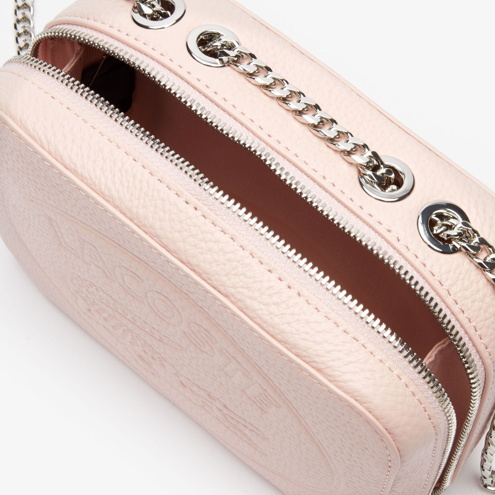 Women's Croco Crew Grained Leather Zip Shoulder Bag Women's Croco Crew Grained Leather Zip Shoulder Bag