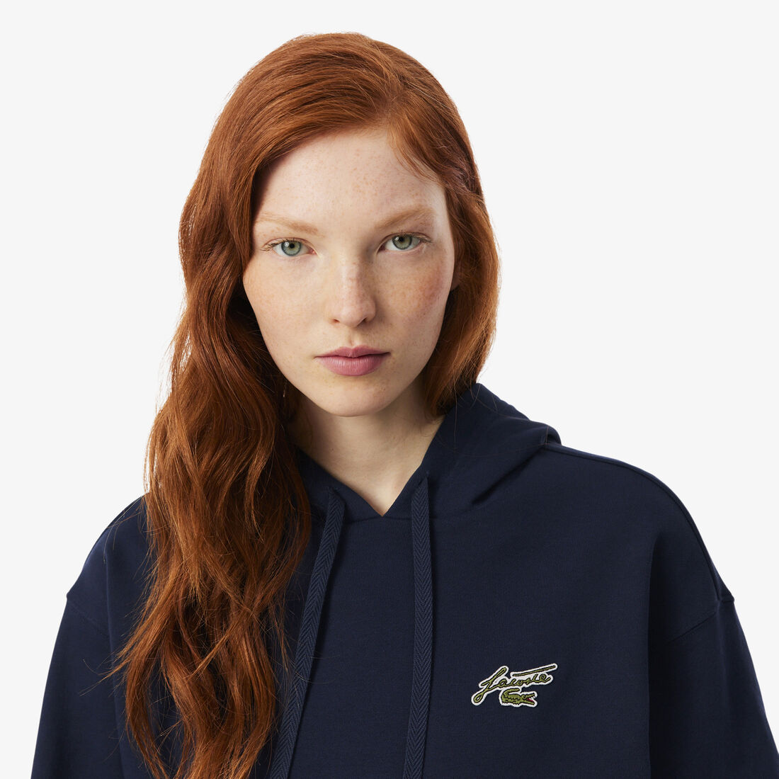 Badge Accent Fleece Hoodie lacoste badge accent fleece hoodie