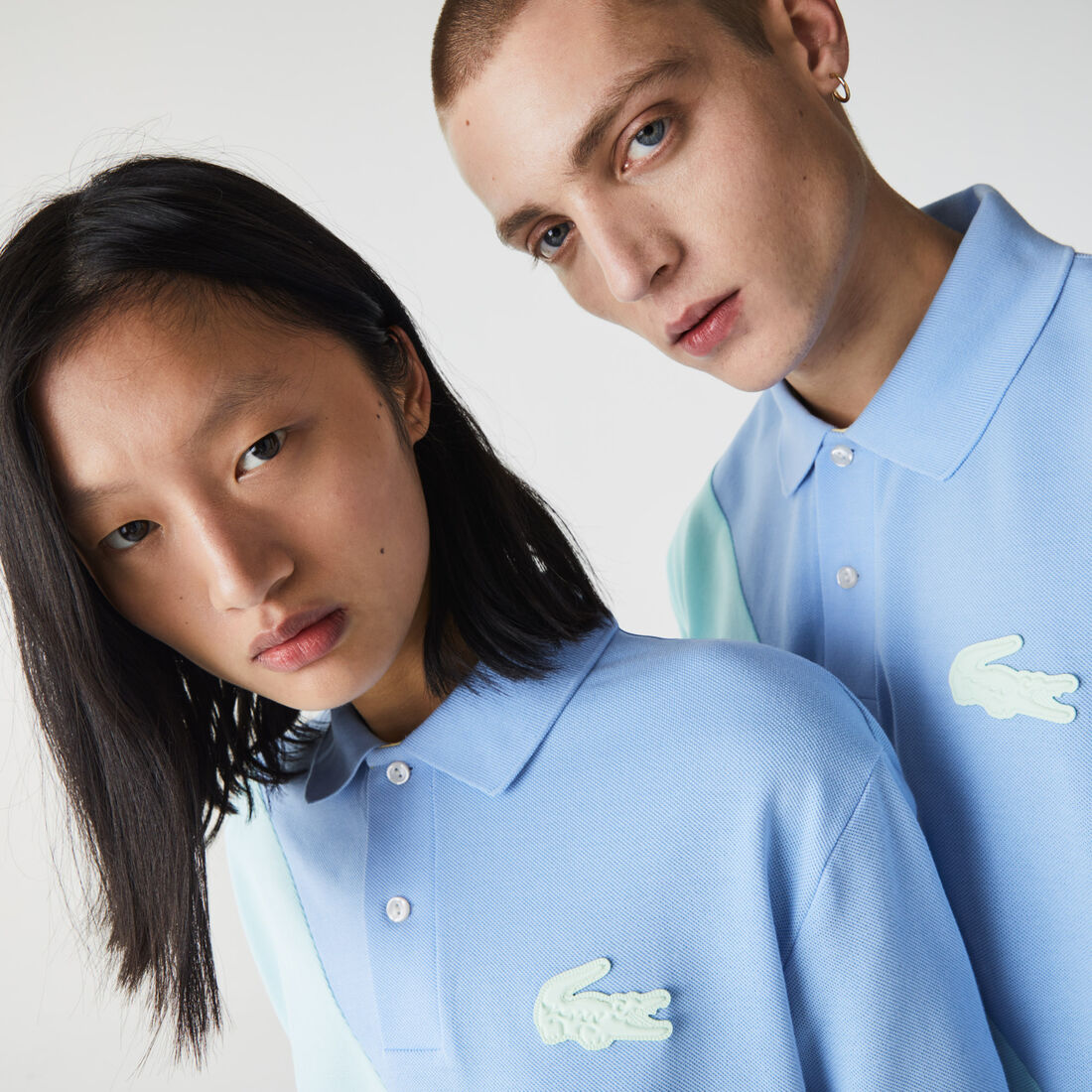 Unisex Lacoste LIVE Loose Fit Colorblock Cotton Piqué Polo Unisex Lacoste LIVE Loose Fit Colorblock Cotton Piqué Polo