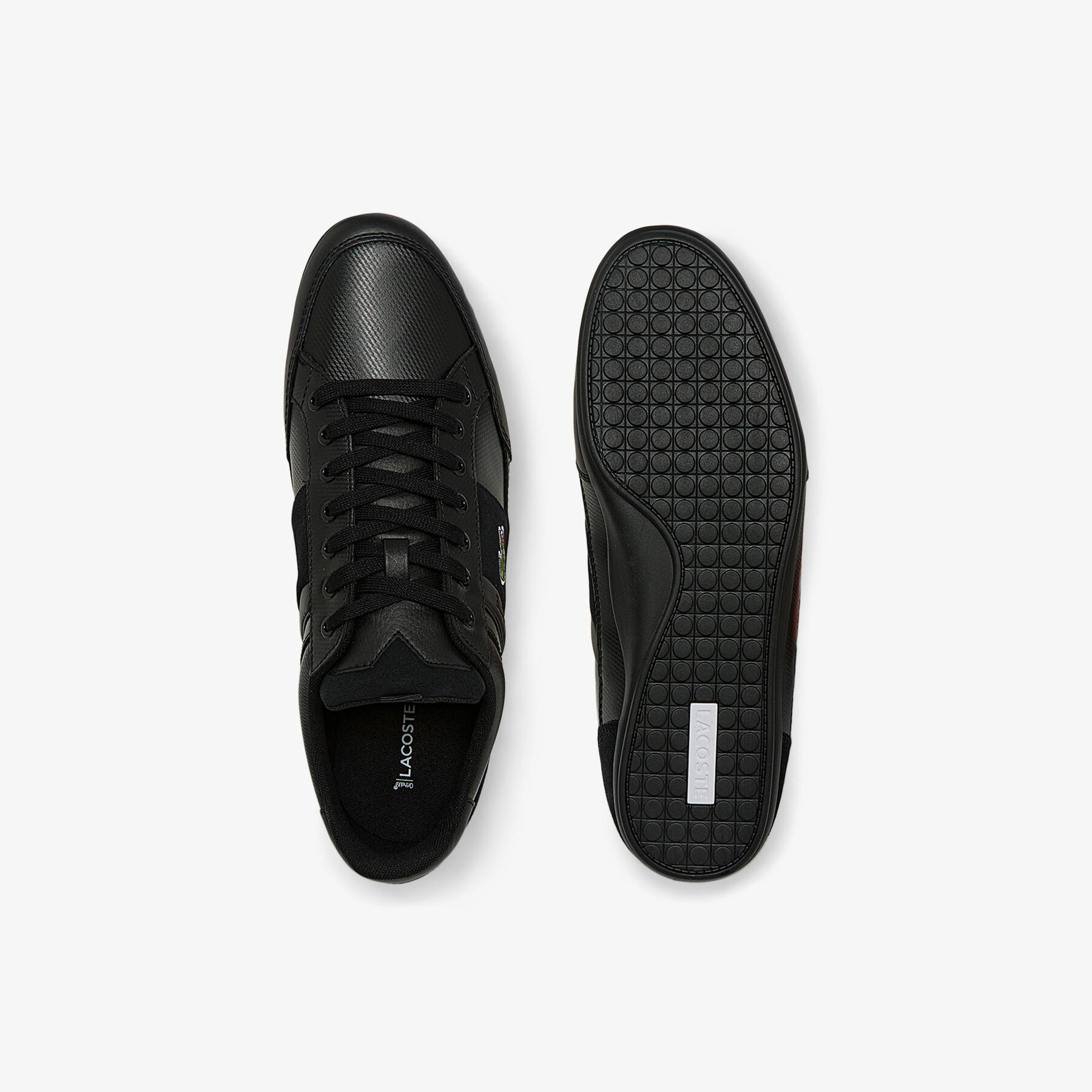 Men's Chaymon BL Leather and Synthetic Tonal Trainers lacoste men s chaymon bl leather and synthetic tonal trainers