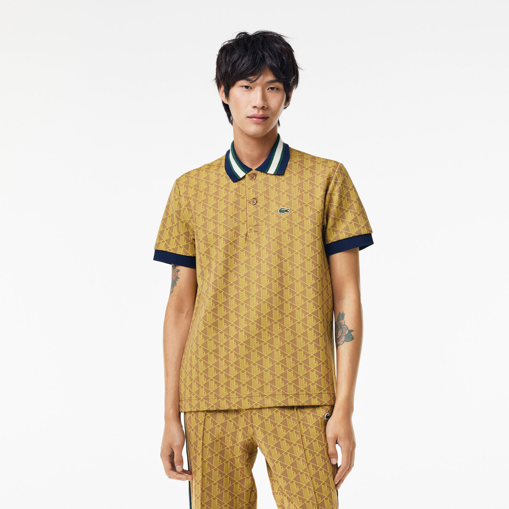 Classic Fit Monogram Jacquard Polo Shirt Classic Fit Monogram Jacquard Polo Shirt