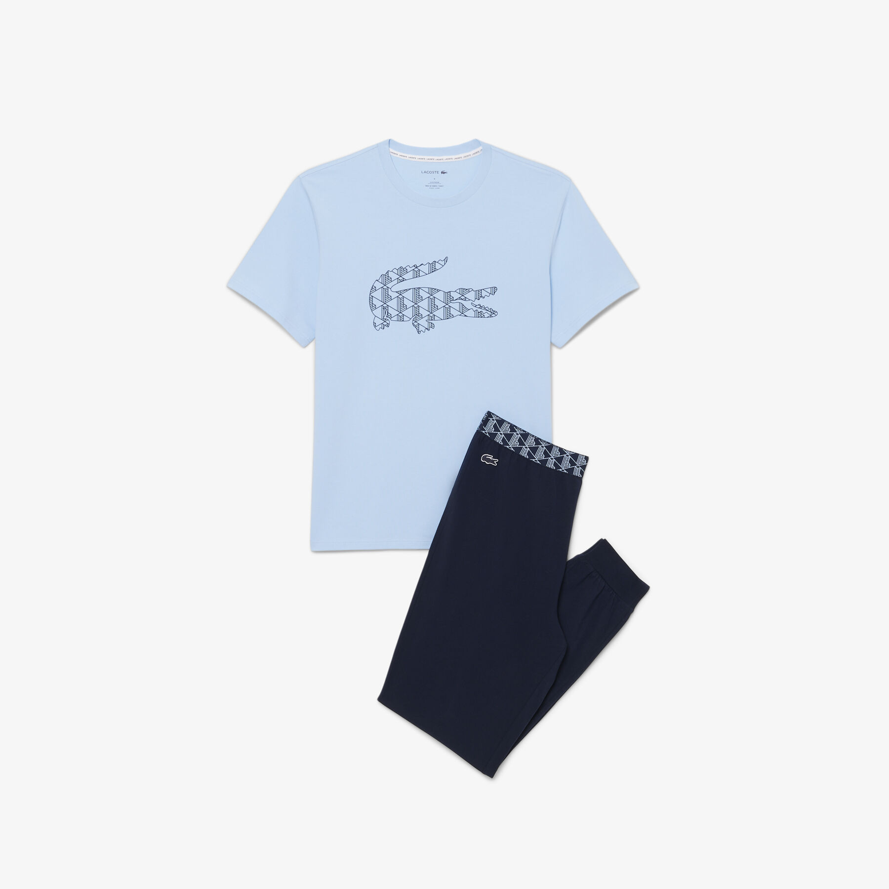 Monogram Jersey Pajama Set لاكوست monogram jersey pajama set