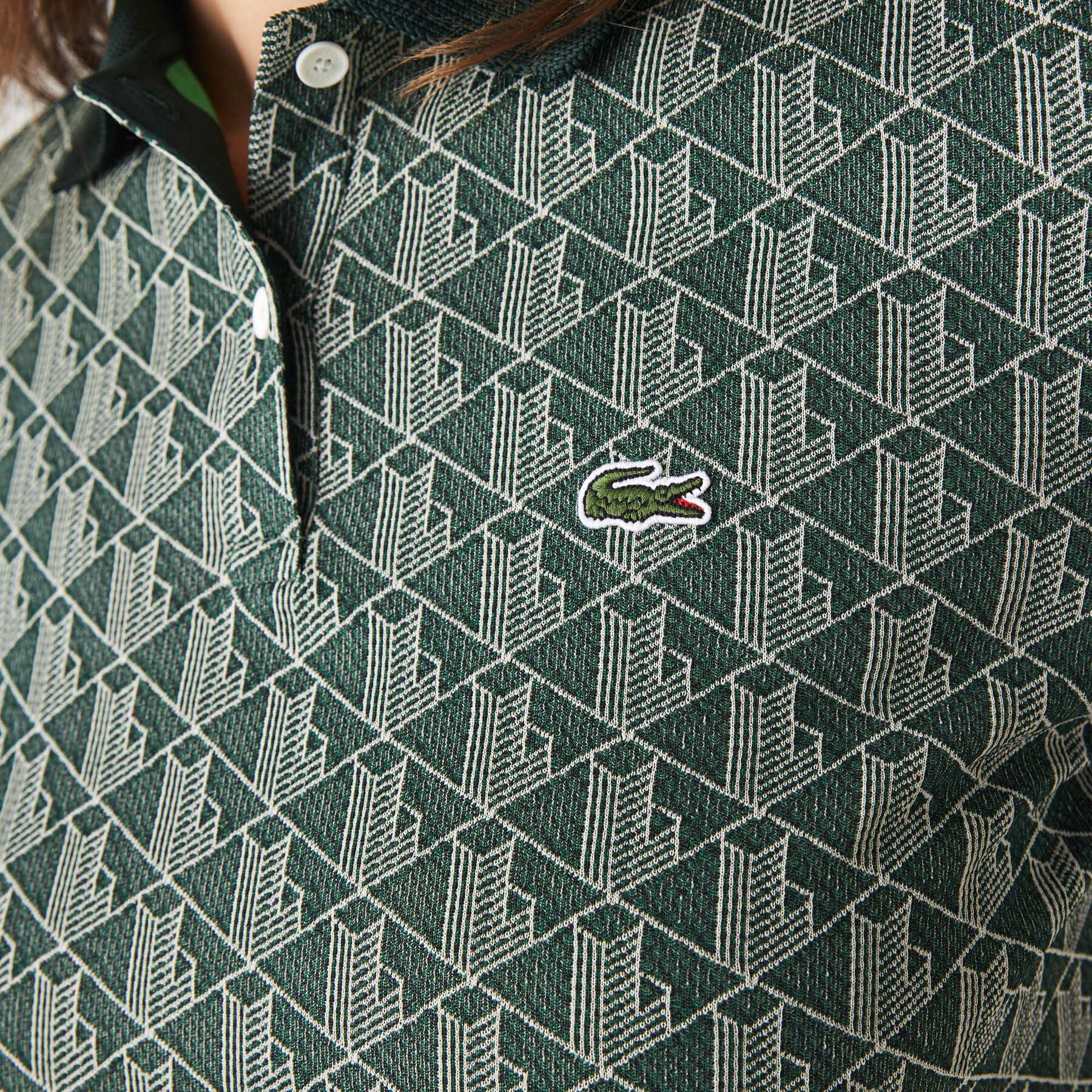 Women's Regular Fit Contrast Collar Monogram Print Polo Shirt lacoste women s regular fit contrast collar monogram print polo shirt