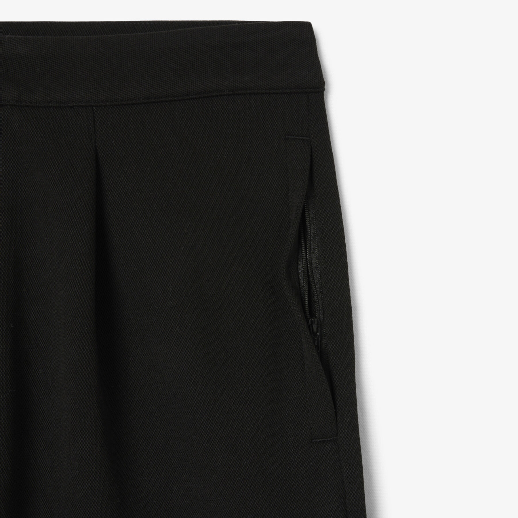 lacoste loose fit pique pleated pants