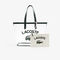 Large Anna Transparent Grained Tote lacoste large anna transparent grained tote