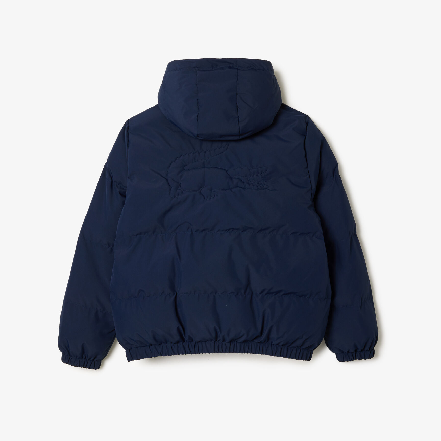 Hooded Puffer Jacket with Crocodile at the back