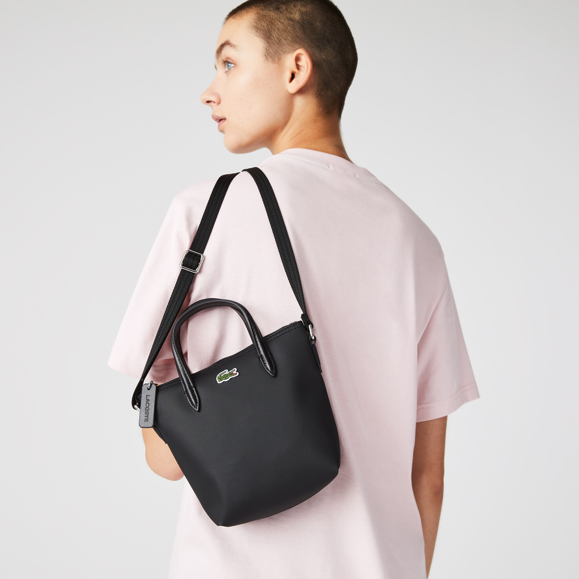 Buy Women s L.12.12 Concept Petit Pique Coated Canvas Mini Zip Tote Bag Lacoste SA