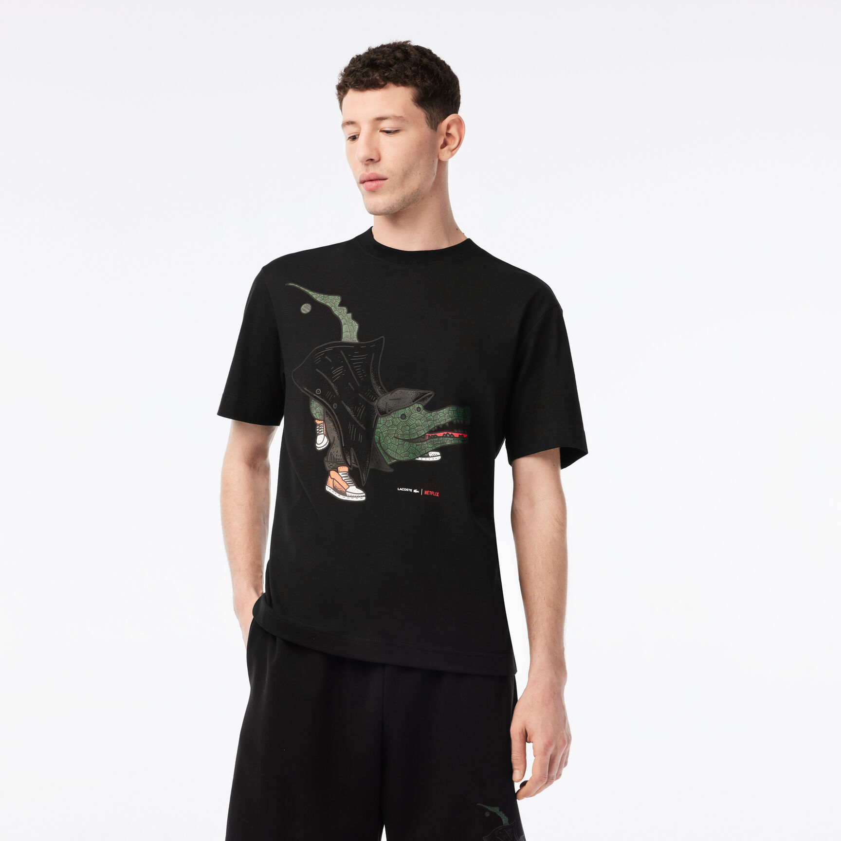 Men's Lacoste x Netflix Organic Cotton T-shirt Men's Lacoste x Netflix Organic Cotton T-shirt