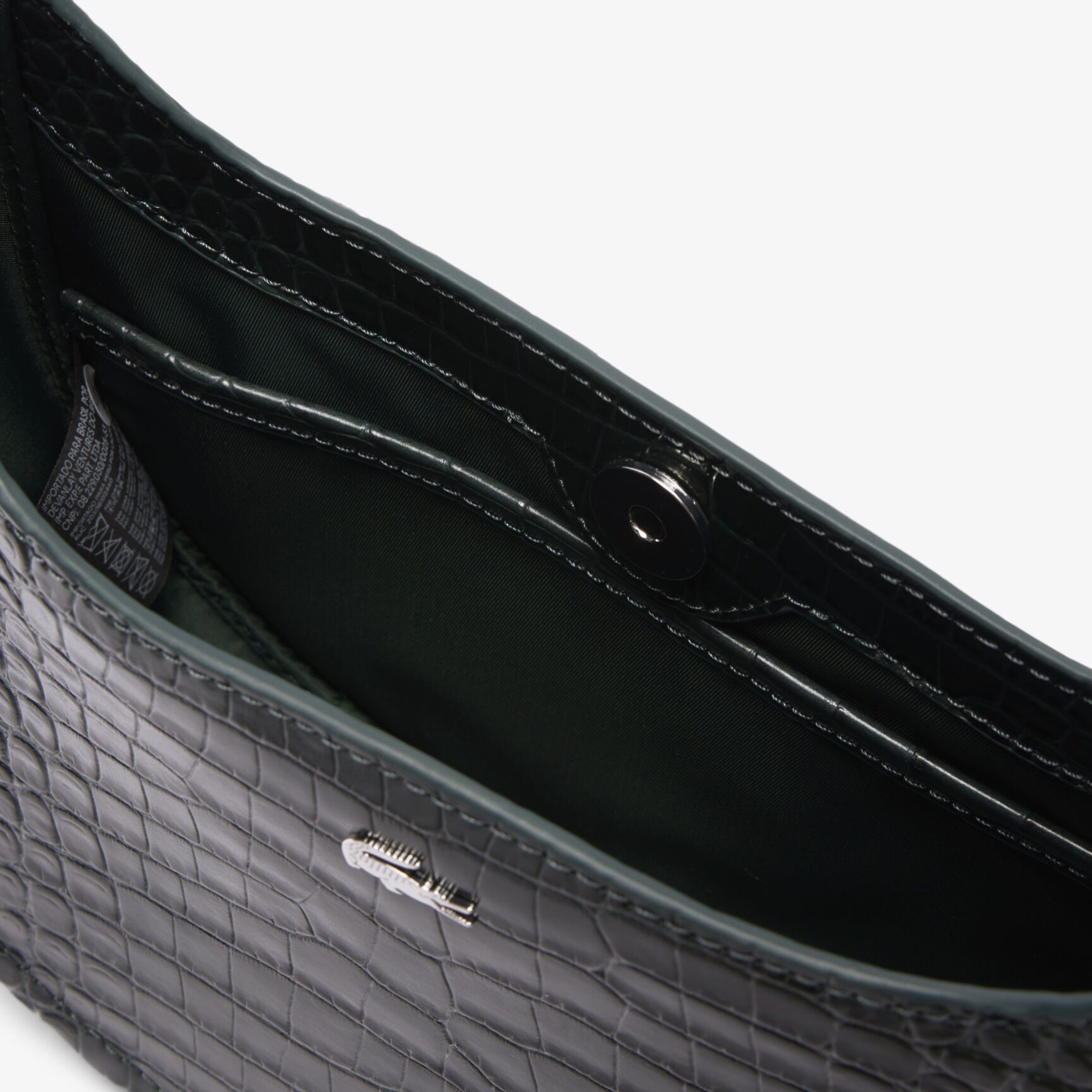 Small Chantaco Embossed Leather Half Moon Bag