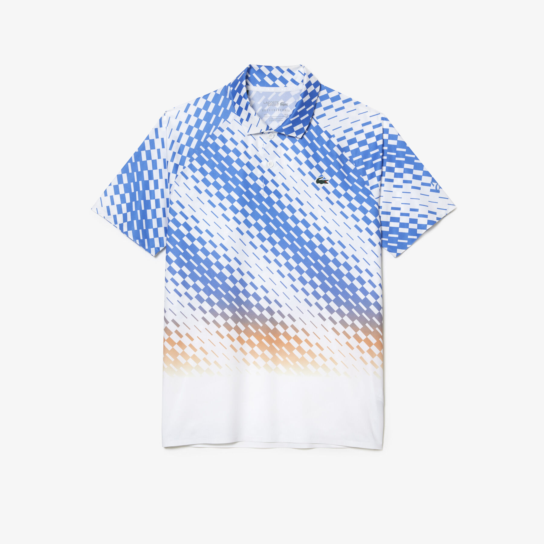 men s lacoste tennis x novak djokovic checkerboard print polo shirt