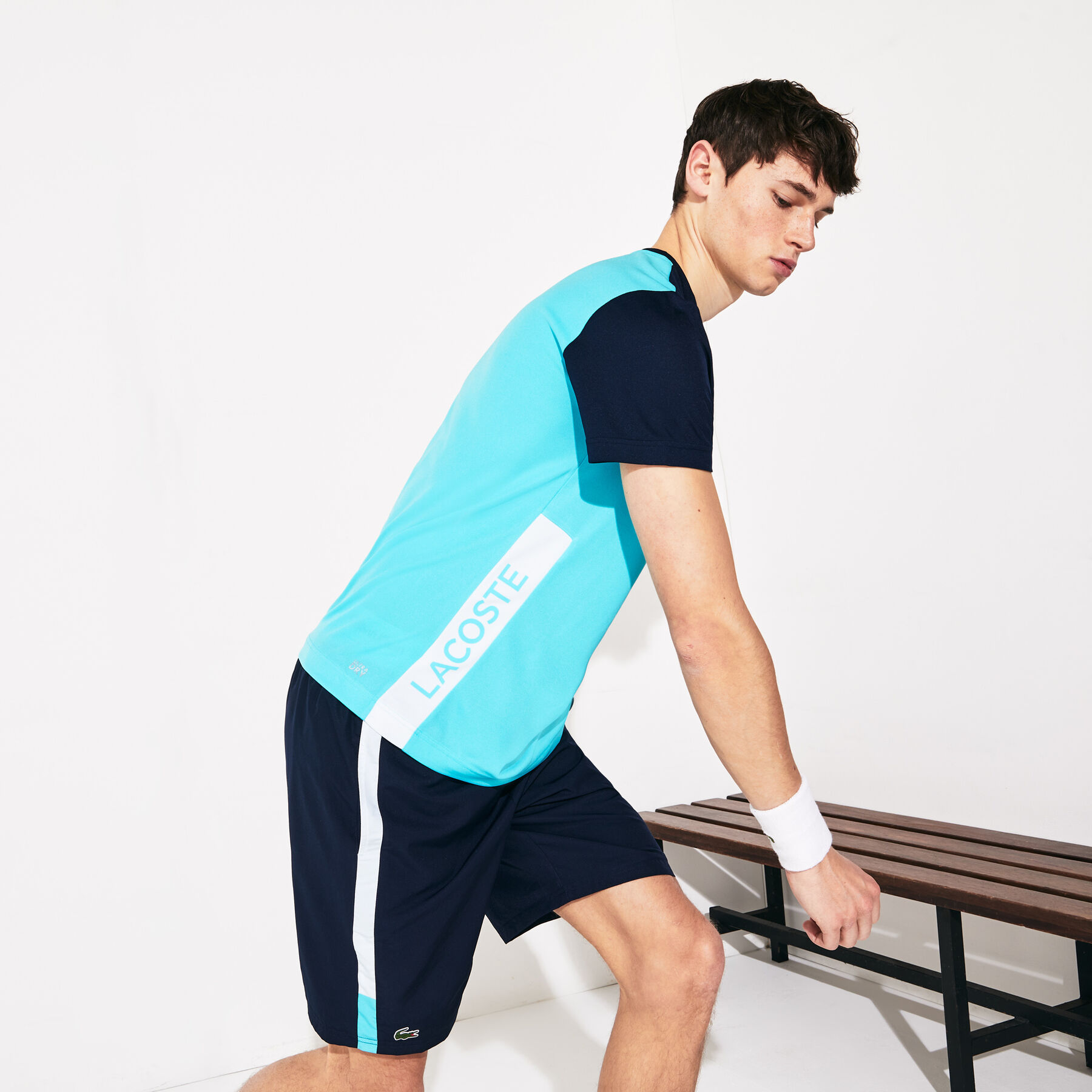 Men's Lacoste SPORT Colourblock Breathable Piqué T-shirt men s lacoste sport colourblock breathable piqu t shirt