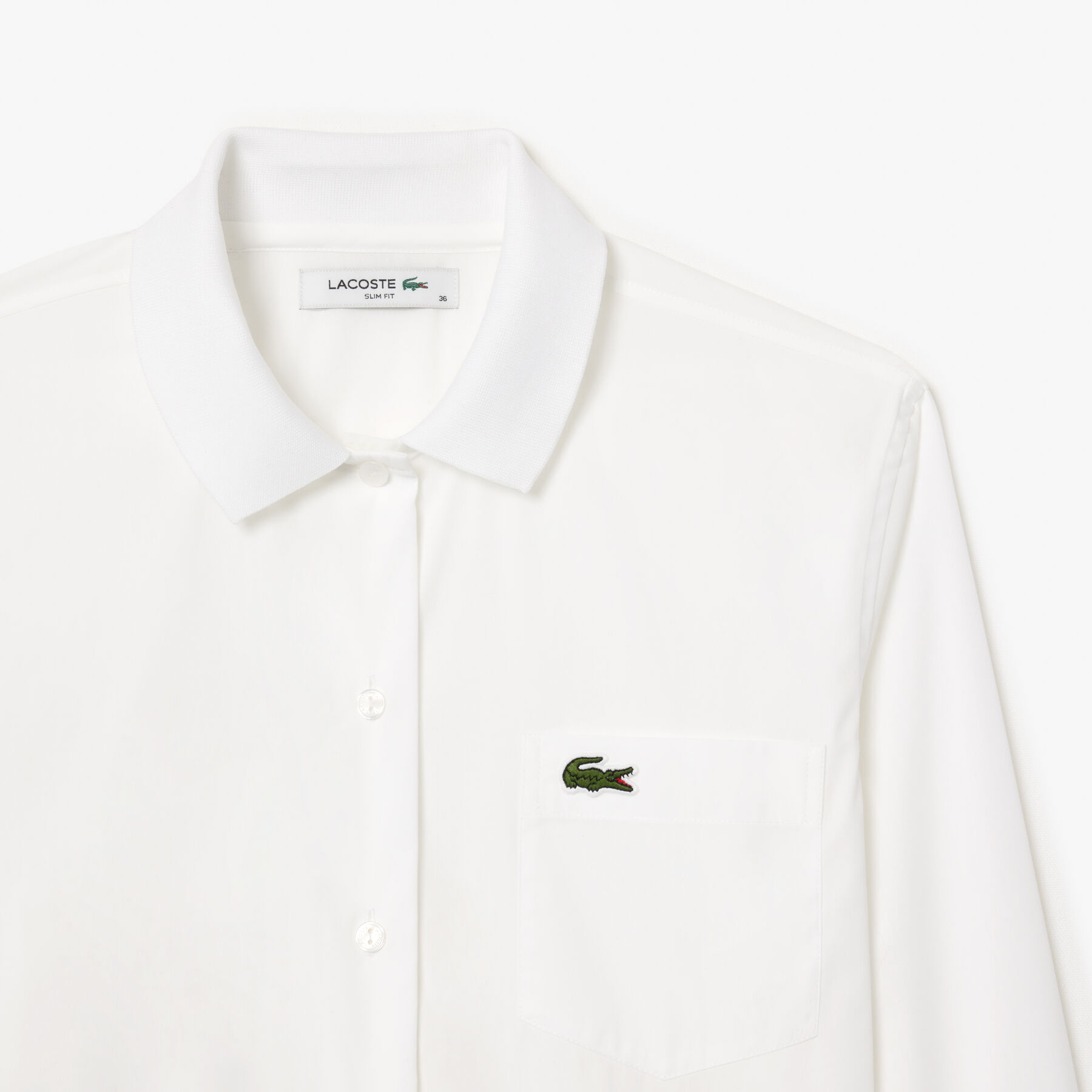 Poplin Shirt with Ribbed Collar