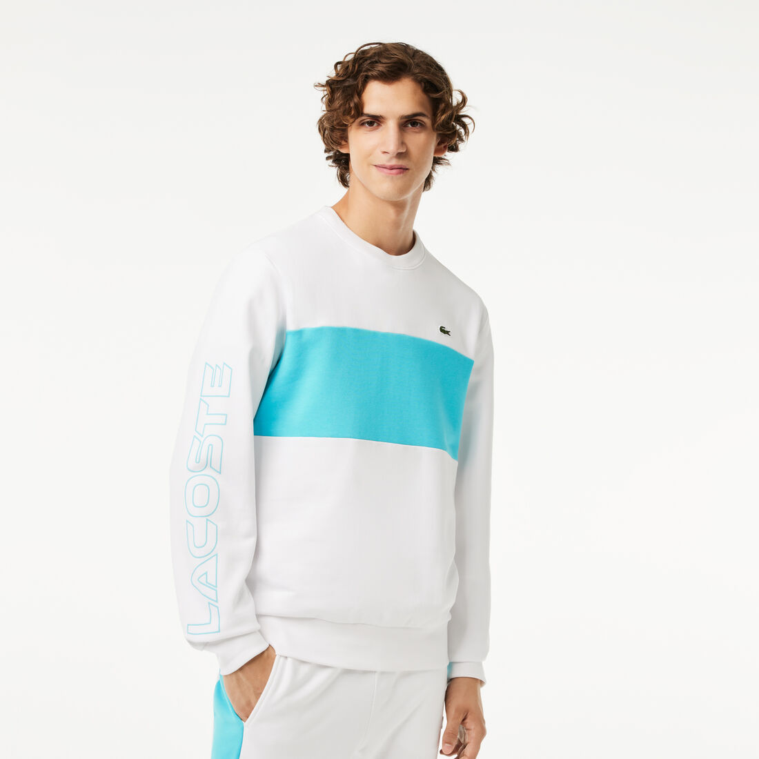 Classic Fit 3D Print Colourblock Jogger Sweatshirt