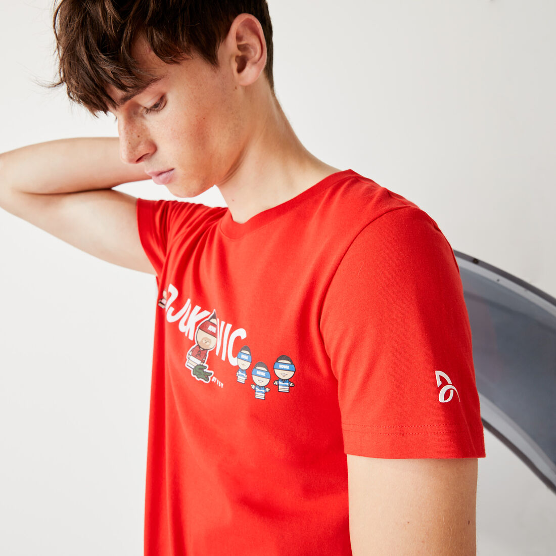 Men's Lacoste SPORT Collab Youssef SY Breathable Cotton T-shirt Men's Lacoste SPORT Collab Youssef SY Breathable Cotton T-shirt