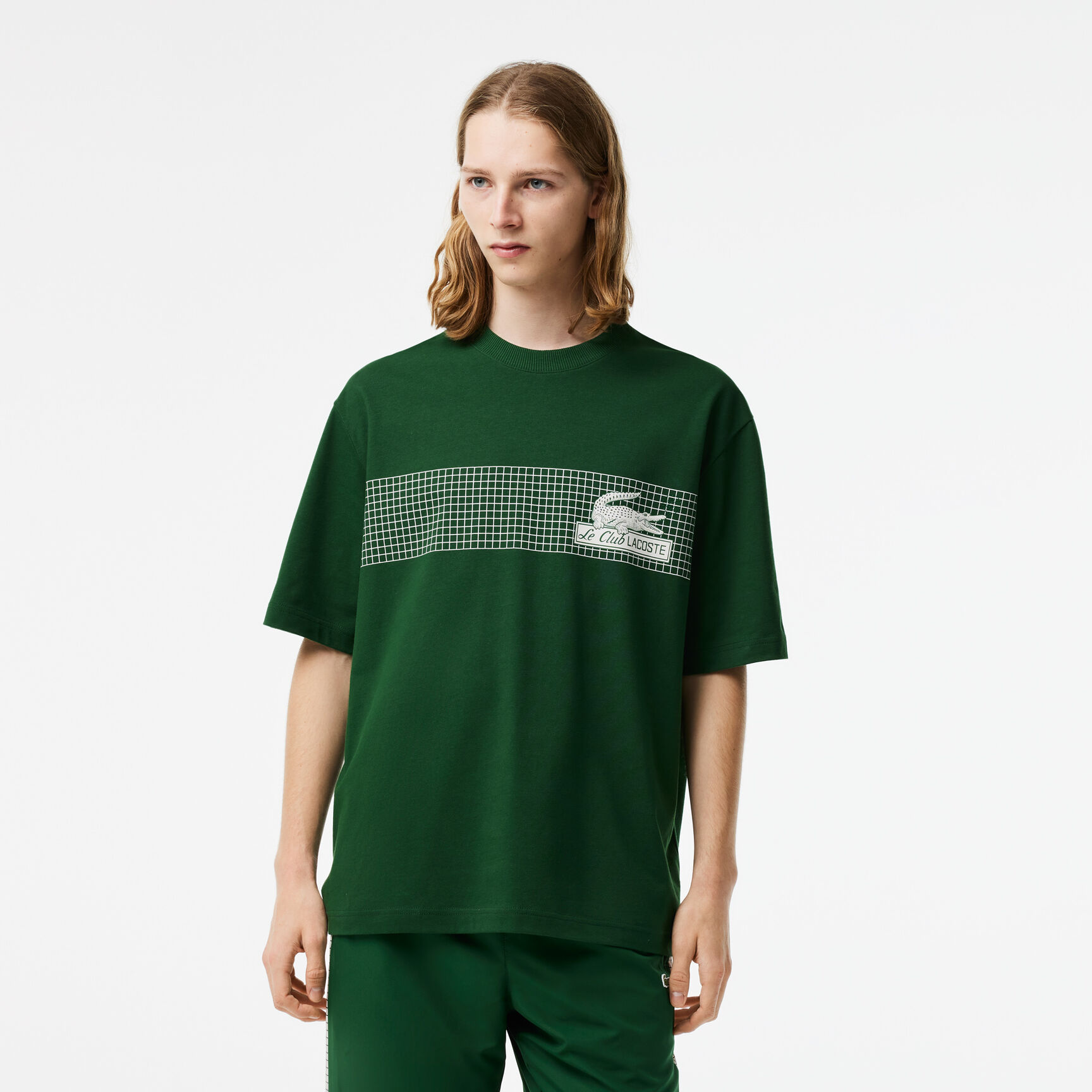 Men's Lacoste Loose Fit Tennis Print T-shirt Men's Lacoste Loose Fit Tennis Print T-shirt