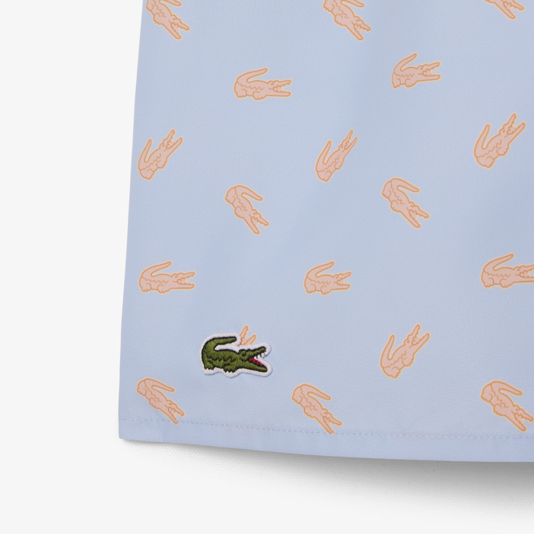 Mid Length Crocodile Print Swim Trunks