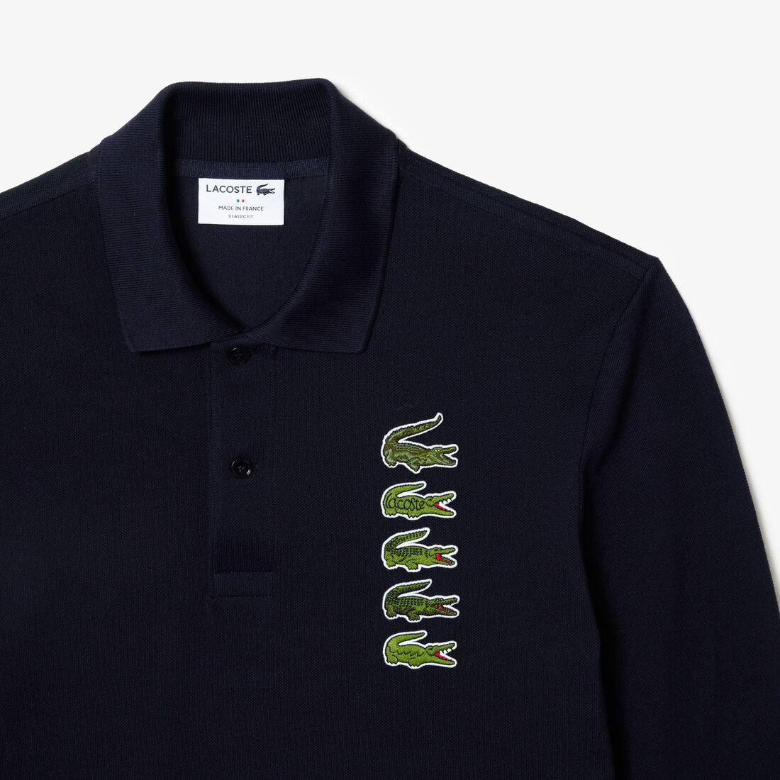 Long-Sleeved Original L.12.12 Multi Badge Polo Shirt Long-Sleeved Original L.12.12 Multi Badge Polo Shirt