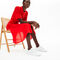 lacoste women s carnaby evo satin and leather trainers