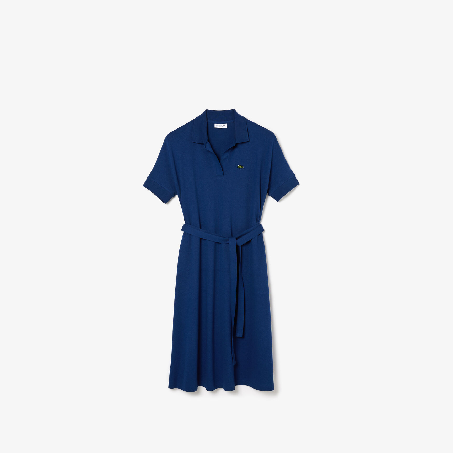 Women's Loose Fit  V-neck Piqu&eacute; Polo Dress