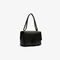 lacoste women s croco turn crocodile clasp large leather shoulder bag