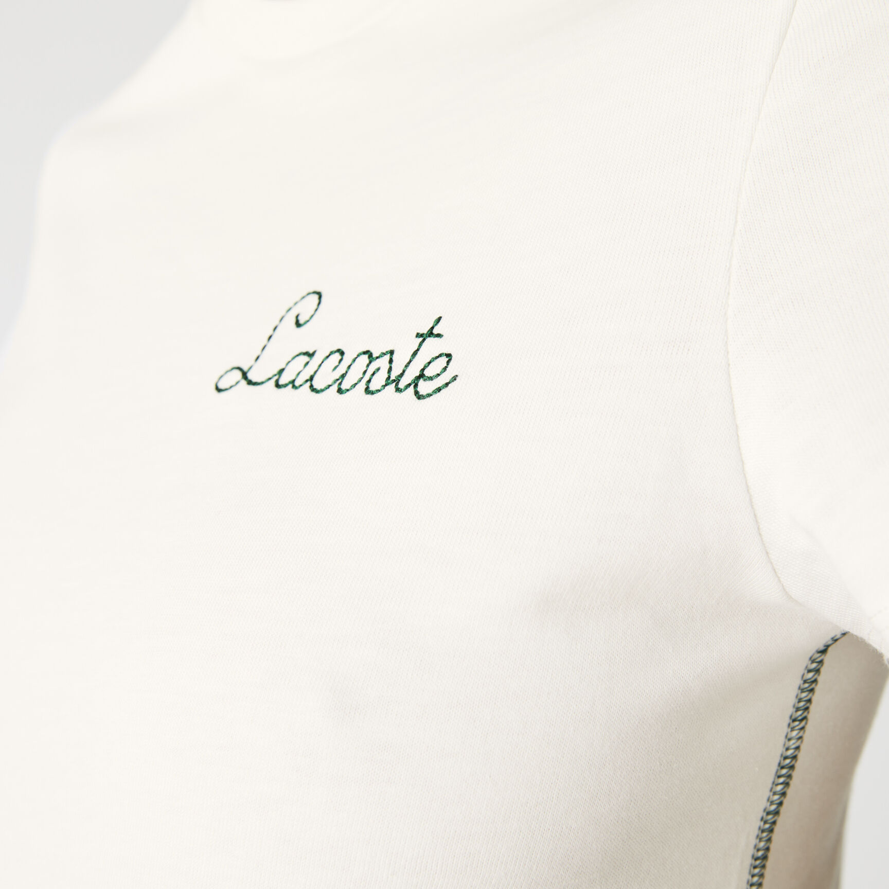 Women's Crew Neck Embroidered Lettering Cotton T-shirt