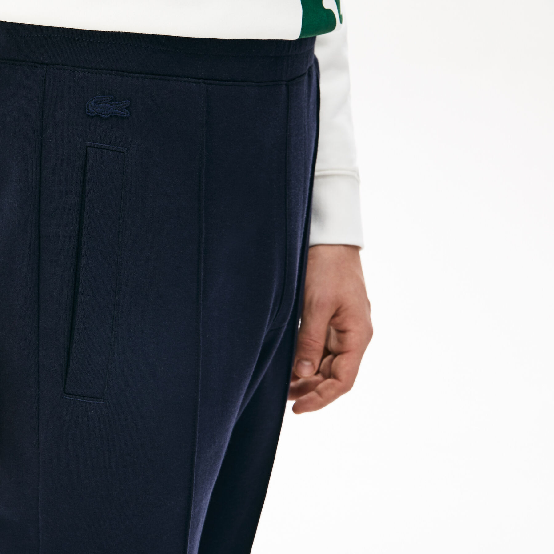 Men's Pleated Cotton-Silk Trackpants lacoste men s pleated cotton silk trackpants