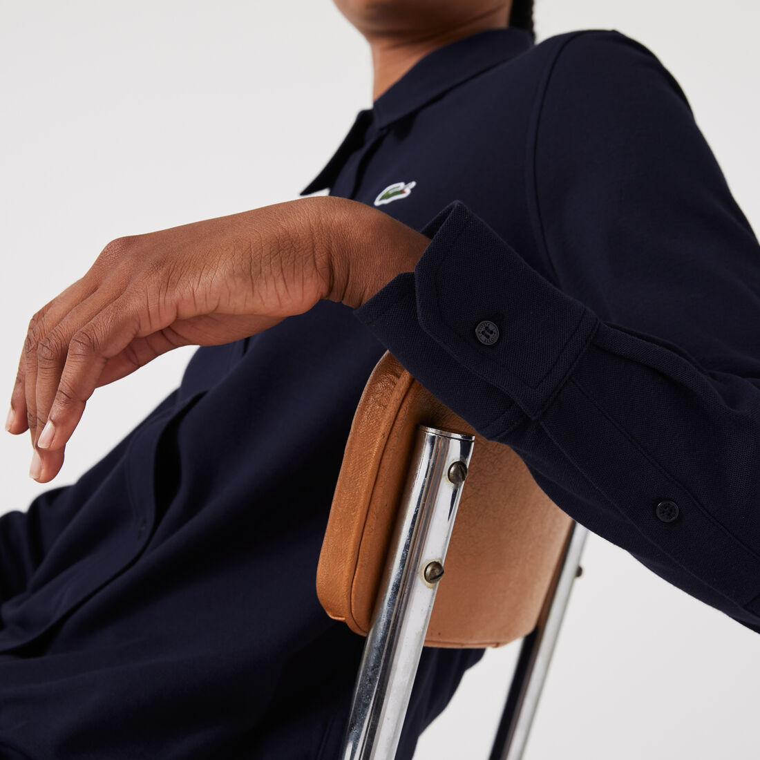 قميص لاكوست قطن بيكيه بياقة فرنسية للنساء قميص لاكوست قطن بيكيه بياقة فرنسية للنساء